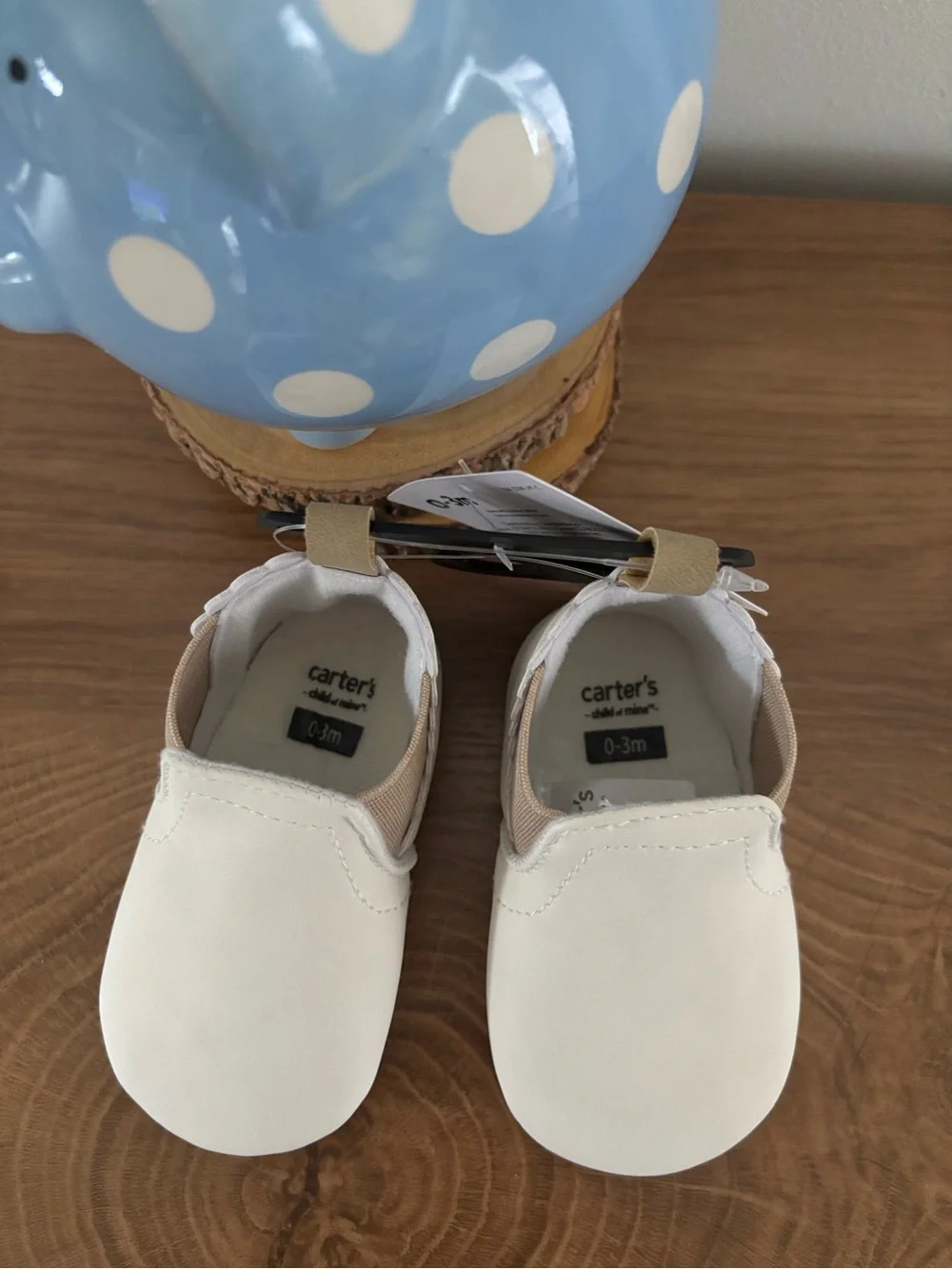 Carter's White Baby Soft Slip-On Shoes